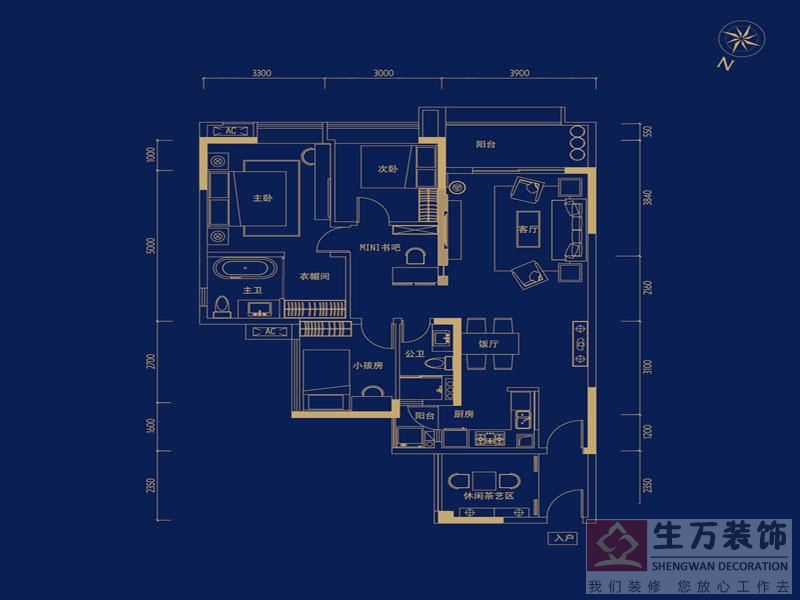 白云区云山居3室2厅85平家庭简约装修实景图，装修平面图，装修结构图，装修户型图